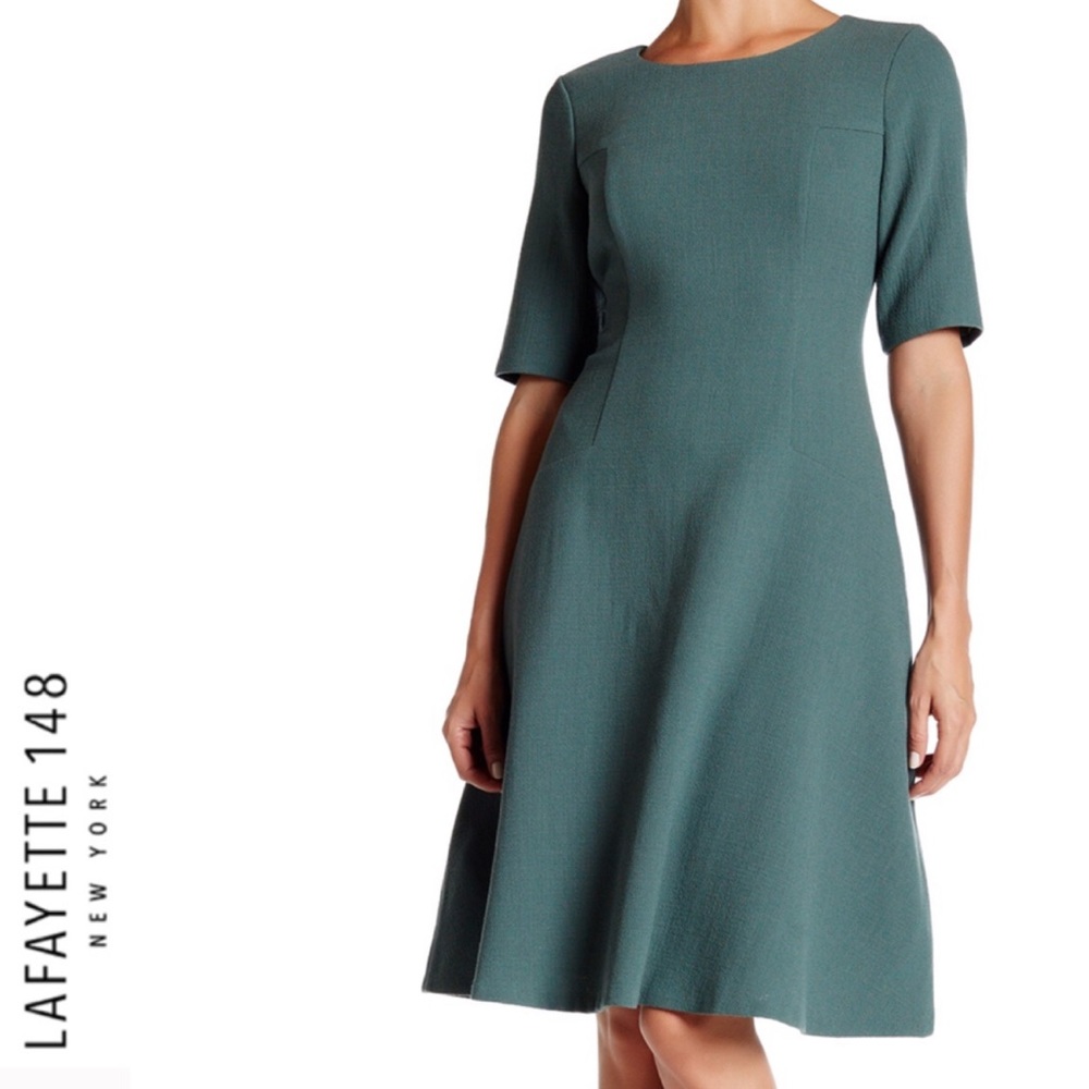LAFAYETTE 148 New York Caper Green Corey Dress 6